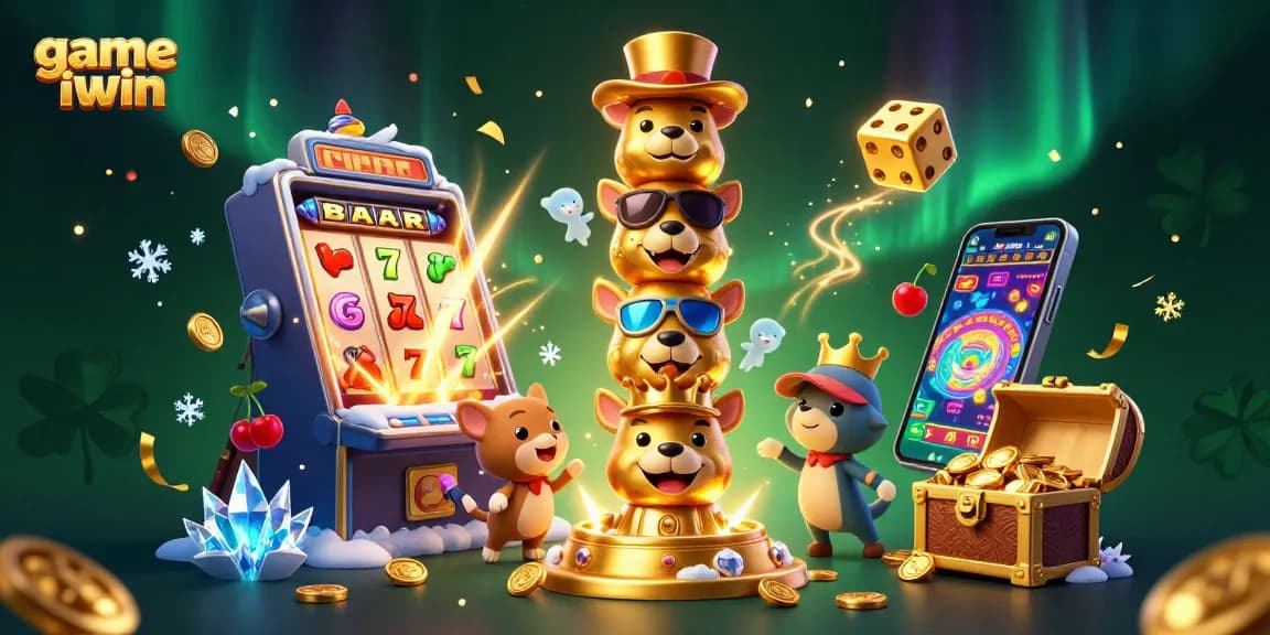 Engage in exciting gameplay with game iwin featuring a vibrant casino scene of dynamic slot action.
