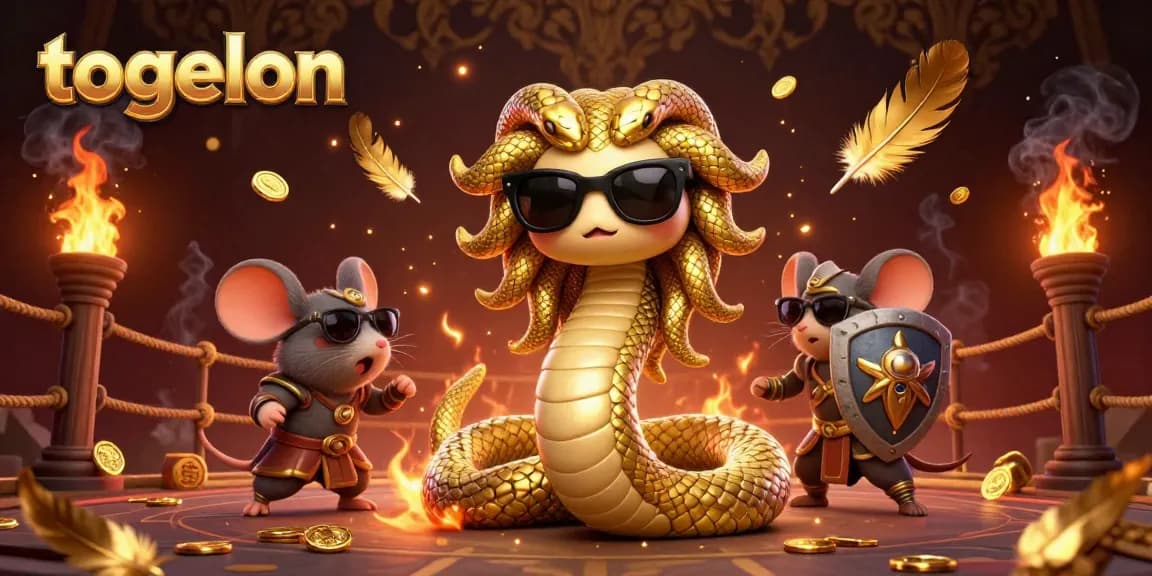 Engage with Togelon for exciting betting experiences and vibrant game elements in this dynamic illustration.