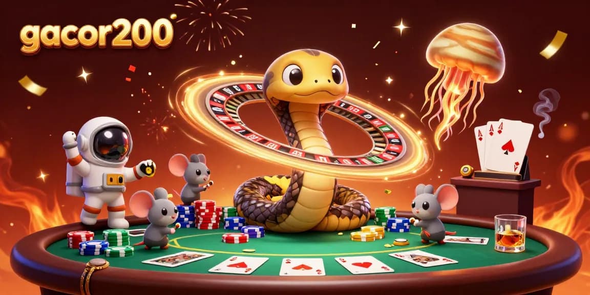 Menangkan permainan slot gacor200 dengan karakter menarik dan suasana kemenangan meriah.
