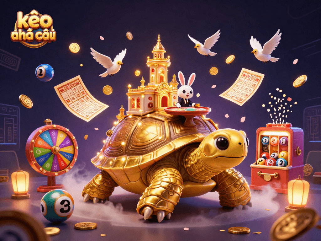 Experience the vibrant kèo nhà cái atmosphere with this 3D cartoon illustration showcasing exciting casino action.