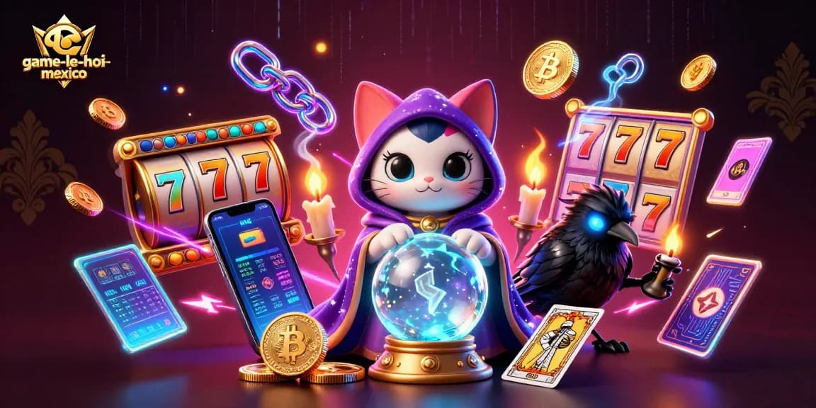 Experience the vibrant game-le-hoi-mexico with an enchanting fortune teller and dynamic slot game elements.