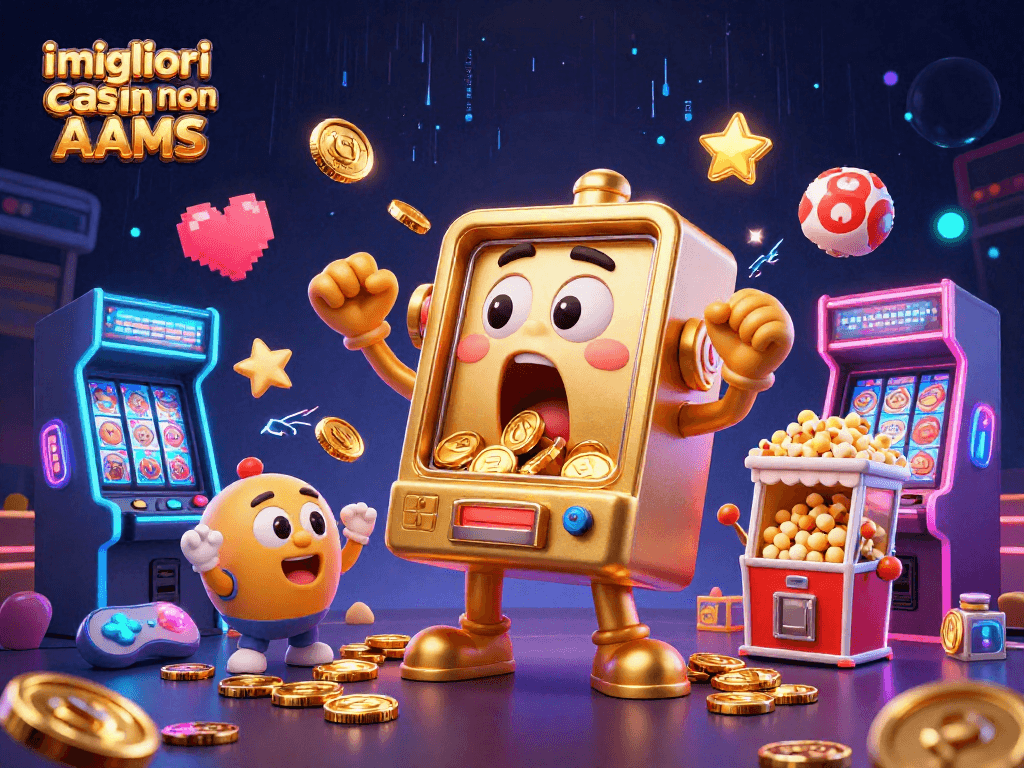 Scopri i migliori casino non AAMS con macchine da gioco d'oro e effetti luminosi accattivanti.