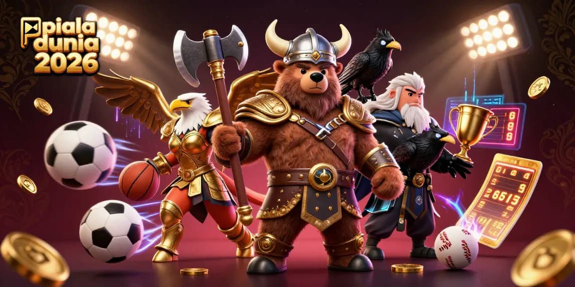 Engage with piala dunia 2026 action featuring epic characters, sports balls, and casino elements.
