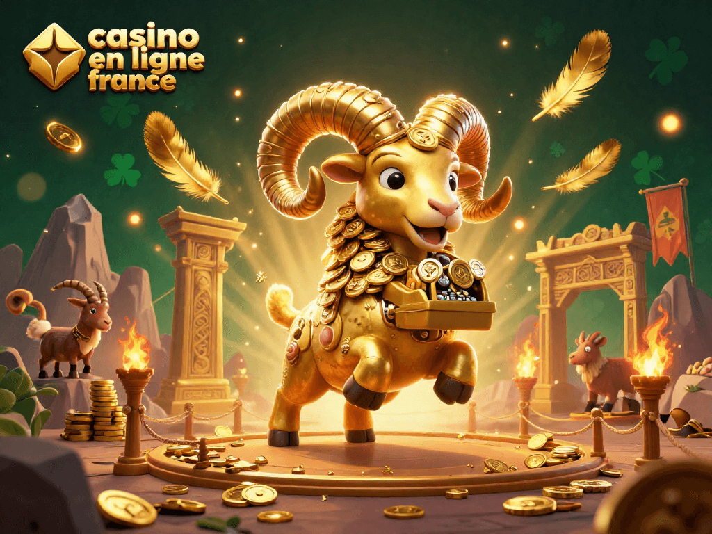 Découvrez les aventures au casino en ligne France dans cette image dynamique avec des éléments de jeux et des personnages éblouissants.