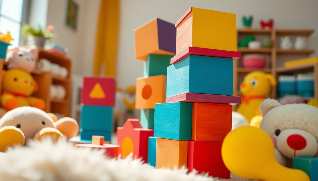 Visit the website for colorful wooden blocks showcasing creative play ideas for kids.