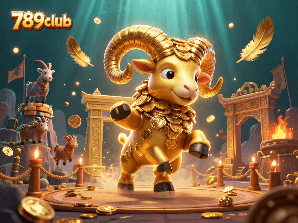 Win big at 789club with an energetic showdown featuring a golden ram and mountain goats!