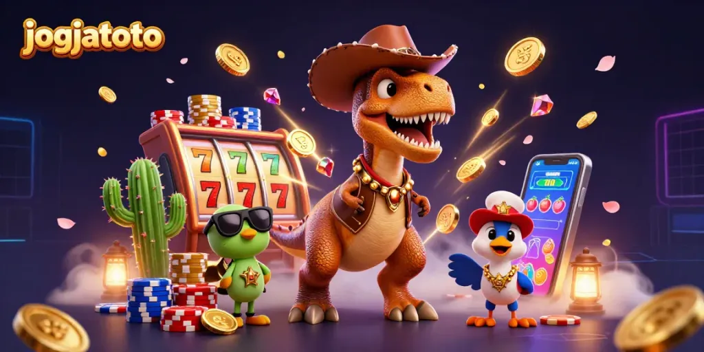 Play the exciting slots at jogjatoto featuring colorful characters and dynamic gaming elements.