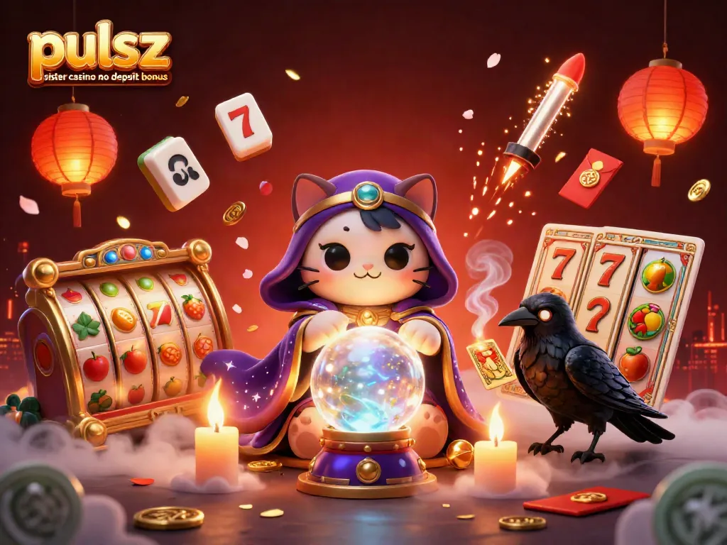 Experience the excitement of pulsz sister casino no deposit bonus with our vibrant 3D gaming illustration.