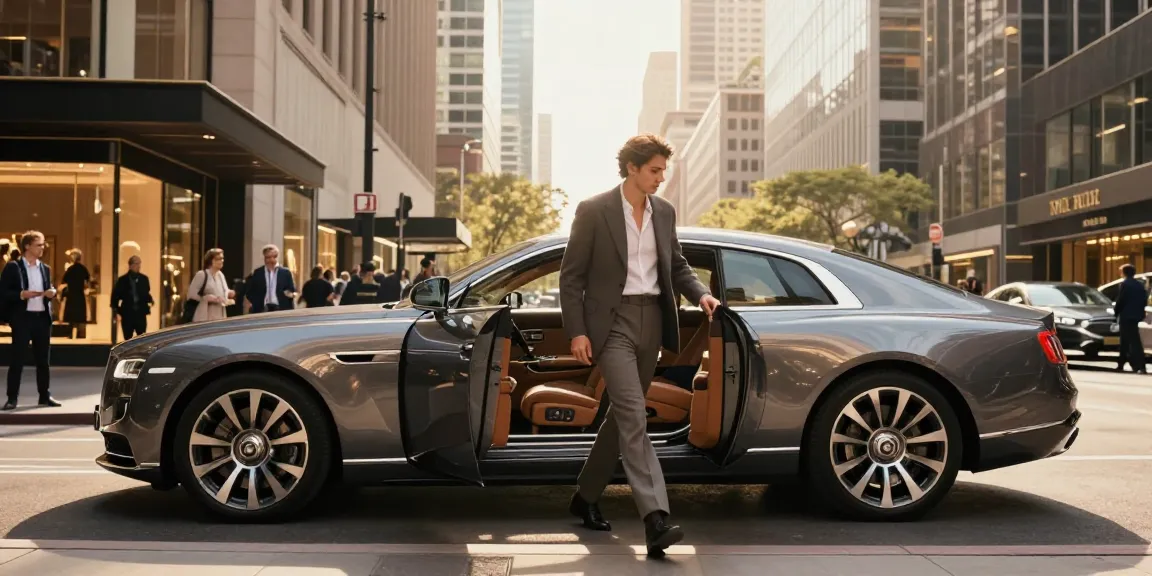 Mobil mewah LUXURY 777 di lingkungan perkotaan yang elegan, menampilkan gaya hidup premium.