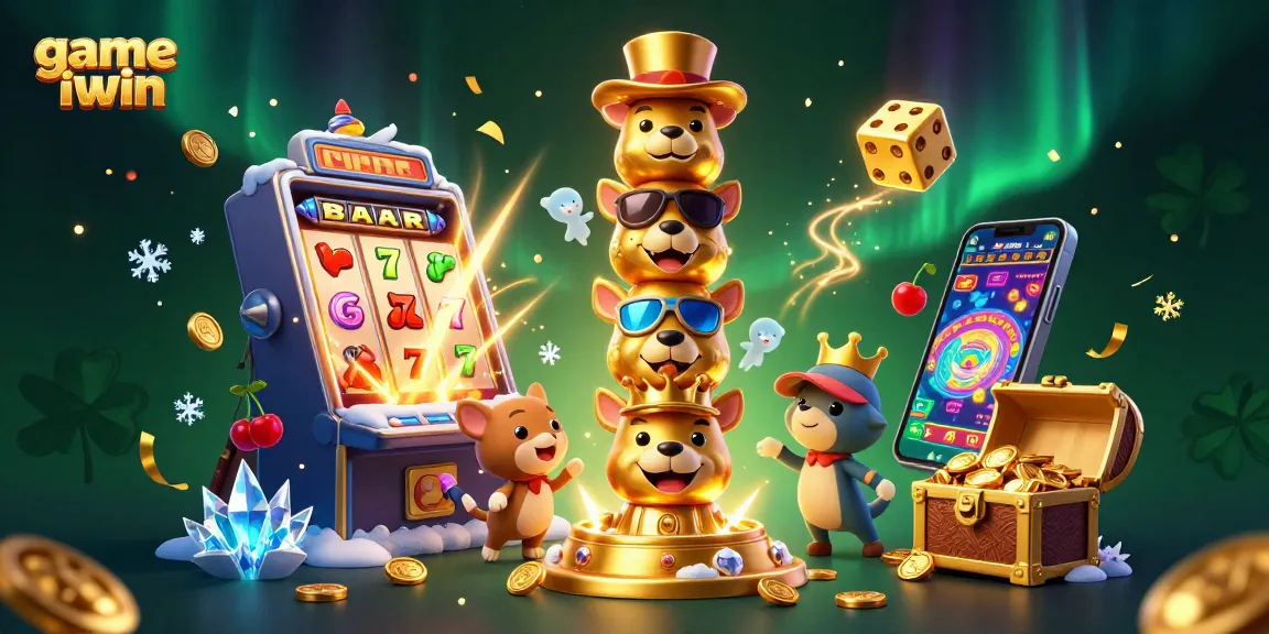 Engage in exciting gameplay with game iwin featuring a vibrant casino scene of dynamic slot action.