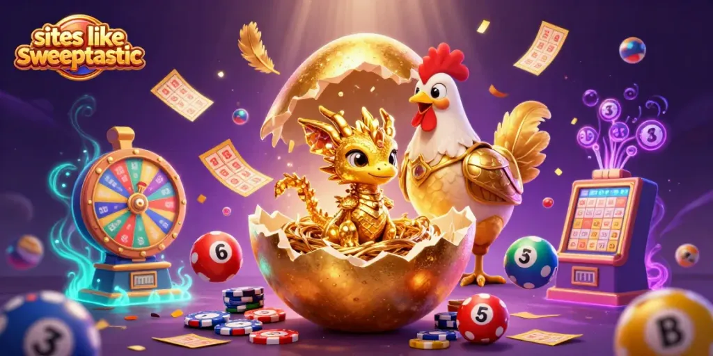 Play exciting games like sites like sweeptastic featuring colorful 3D characters and casino elements.