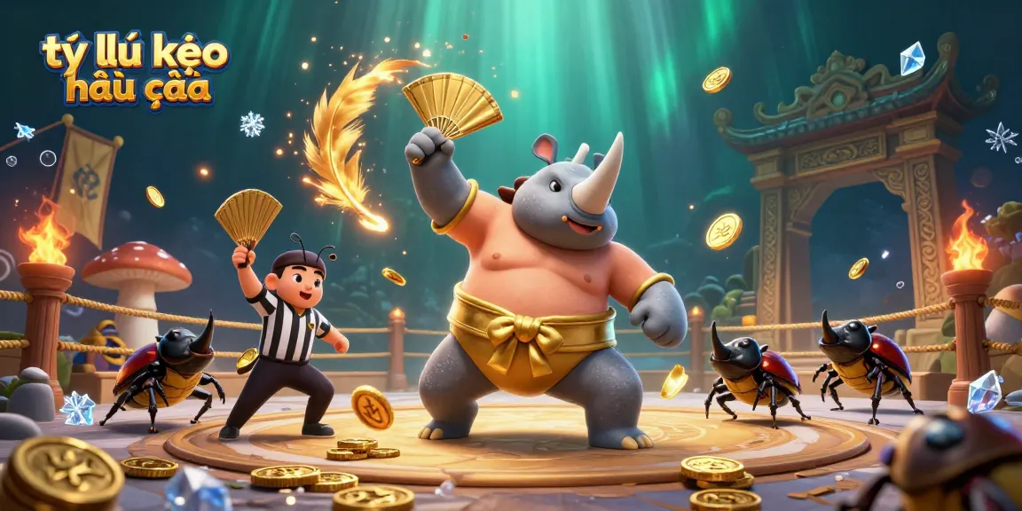Engage with tỷ lệ kèo nhà cái through dynamic betting scenes featuring a beetle champion.