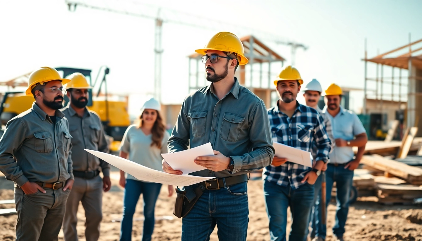 Illustration of the South Texas builders buyers guide with builders collaborating on-site.