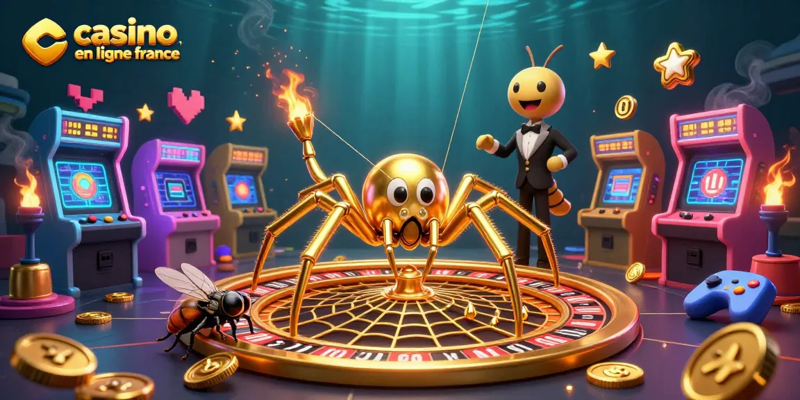 Une illustration dynamique illustrant le casino en ligne France avec des éléments de jeu captivants.
