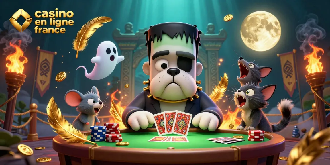 Jouez au casino en ligne France avec des personnages animés dans une scène captivante de jeux de casino.