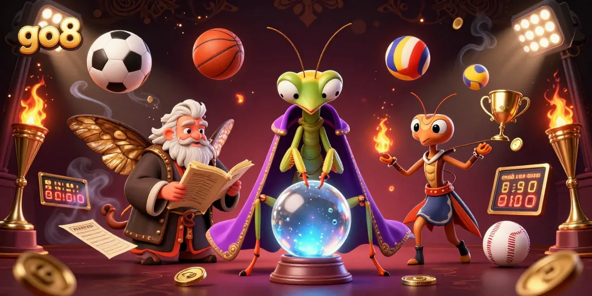 Experience the excitement of go8 gaming with a charming praying mantis fortune teller predicting your wins!