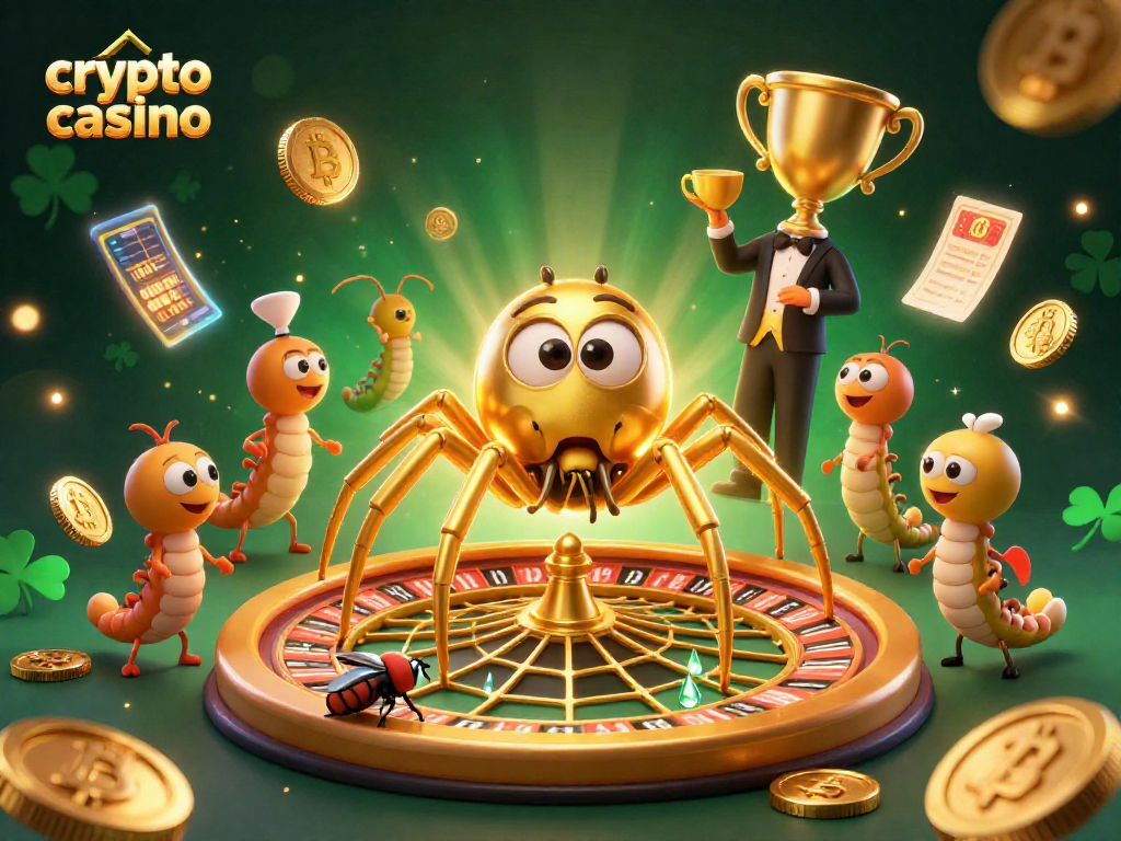 Déposez vos paris sur le crypto casino animé avec des éléments de blockchain et de crypto-monnaies.