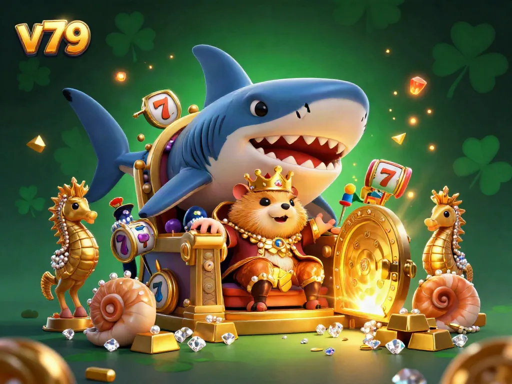 Experience thrilling gaming adventures with v79 amidst a vibrant casino atmosphere of riches and excitement.