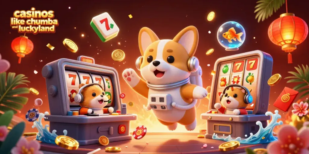 Experience thrilling gameplay at casinos like chumba and luckyland with coins and jackpots floating around