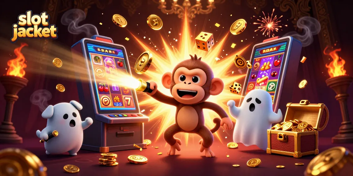 Menggali slot jackpot terbaik dengan karakter monyet hantu jagoan dan anjing pemburu, bertarung di kasino penuh harta.