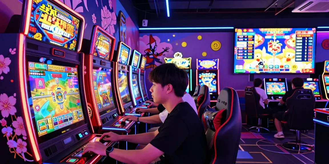 Experience the excitement of slot jepang in a vibrant arcade setting, featuring colorful game graphics and immersive player engagement.