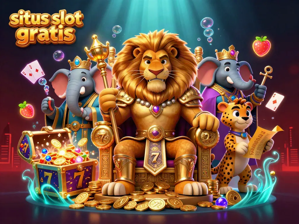 Experience situs slot gratis with engaging characters and vibrant slot-themed elements.
