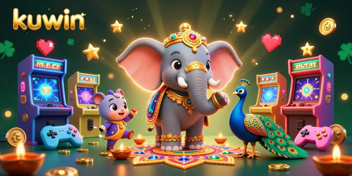 Engage in exciting gambling experiences with kuwin, showcasing vibrant casino-themed elements and characters.