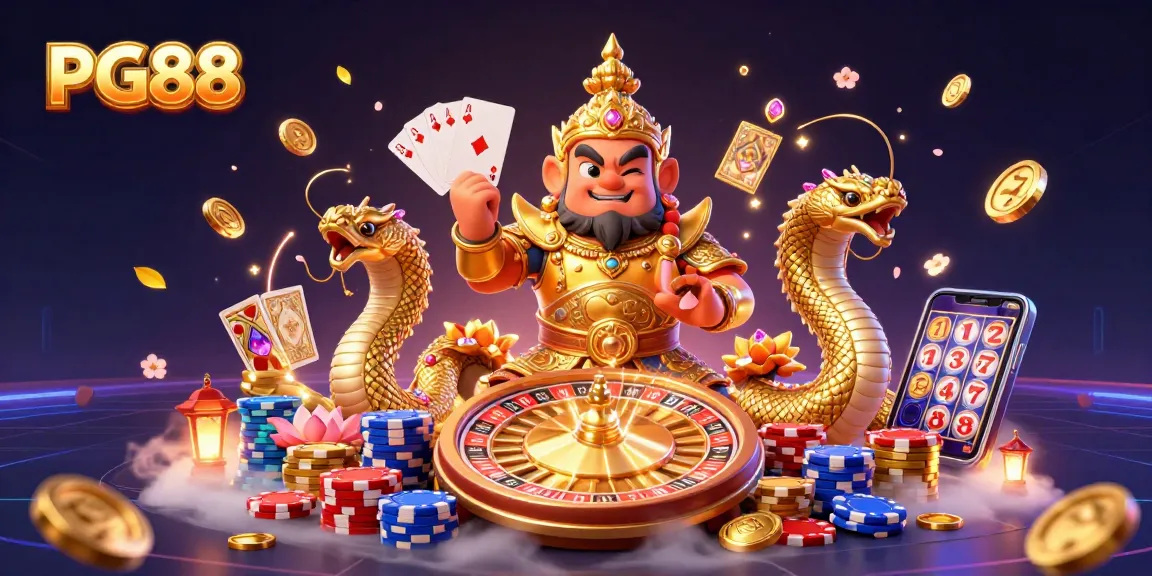 Experience the excitement of PG88 with vibrant gaming elements and a lively casino atmosphere.