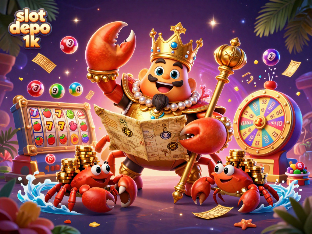 Experience thrilling gameplay with slot depo 1k, featuring vibrant elements like lottery balls and jackpot reels!