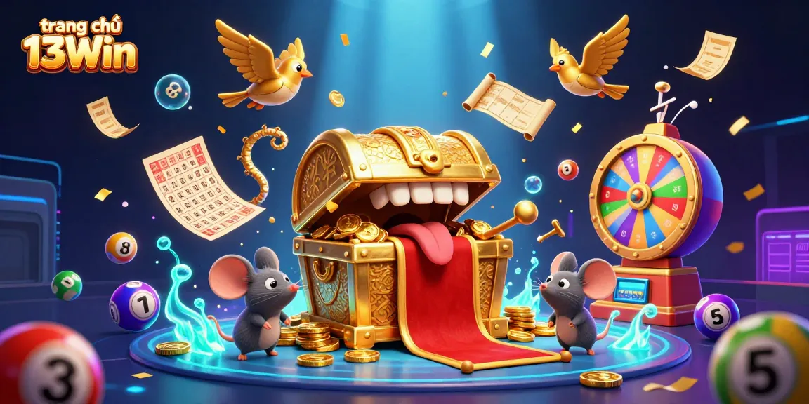 Engage in thrilling rewards with trang chủ 13Win's vibrant lottery and prize elements.