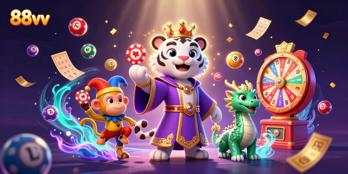Engage with exciting gameplay at 88vv featuring a dynamic 3D casino scene full of enchanting characters and vibrant elements.