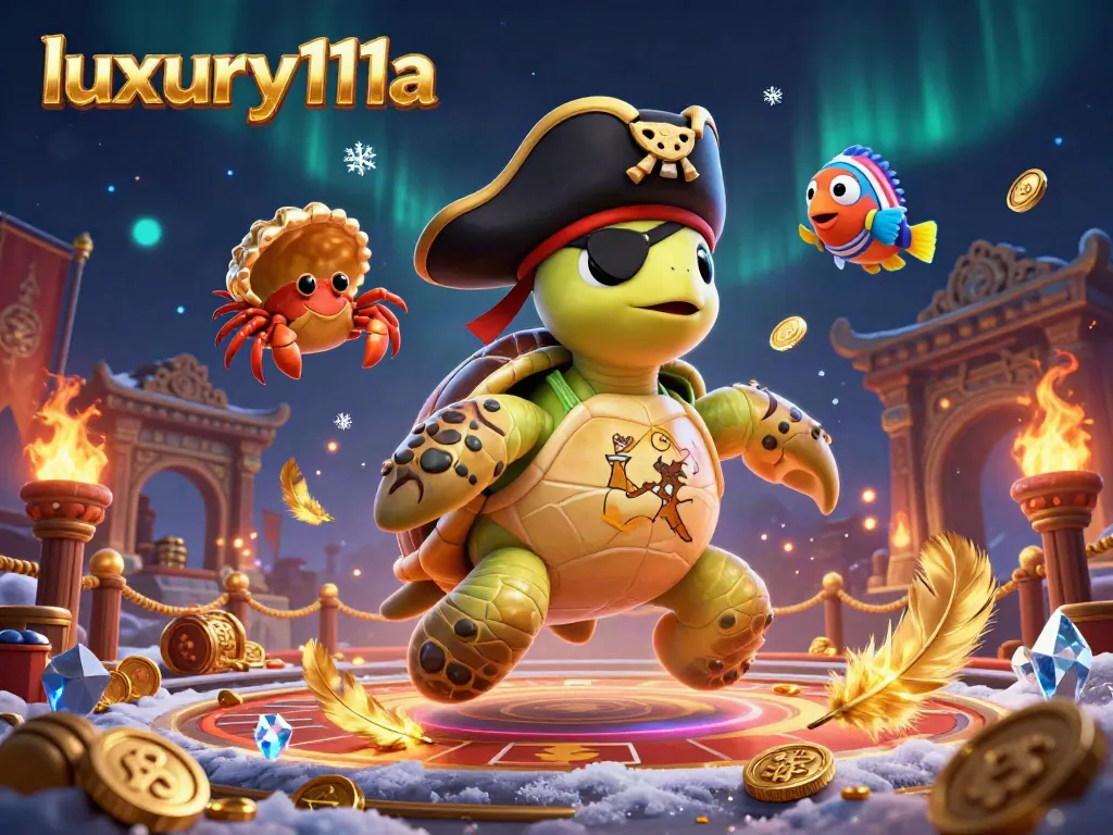 Engage with luxury111a's thrilling world of online gaming, featuring a vibrant casino scene with dynamic characters and treasure.
