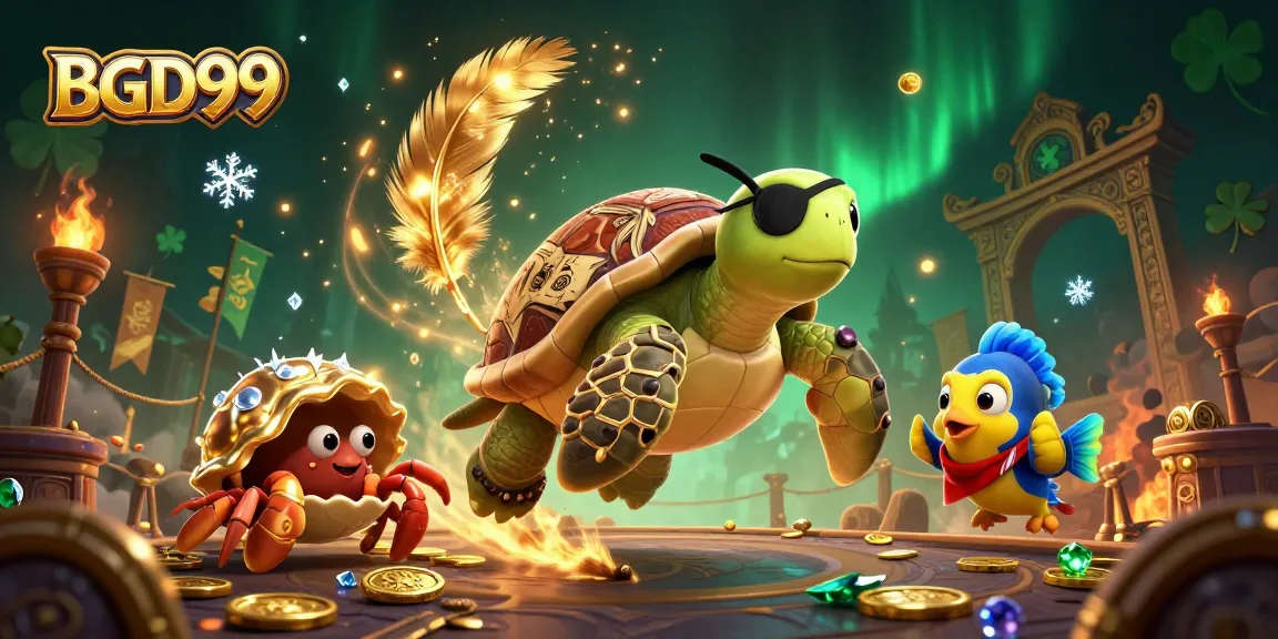 BGD99 showcases a vibrant 3D casino adventure scene with characters and gambling elements.