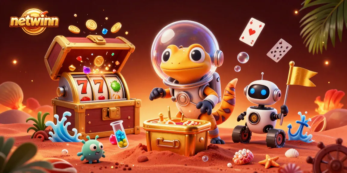 Join the Martian gecko at the netwinn casino, discovering treasures in a cosmic adventure.