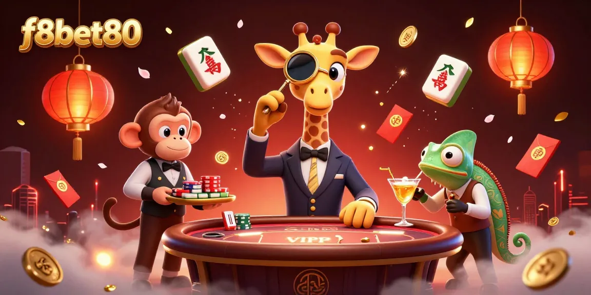 Experience thrilling wins at f8bet80 with our vibrant casino scene of playful characters and game elements.