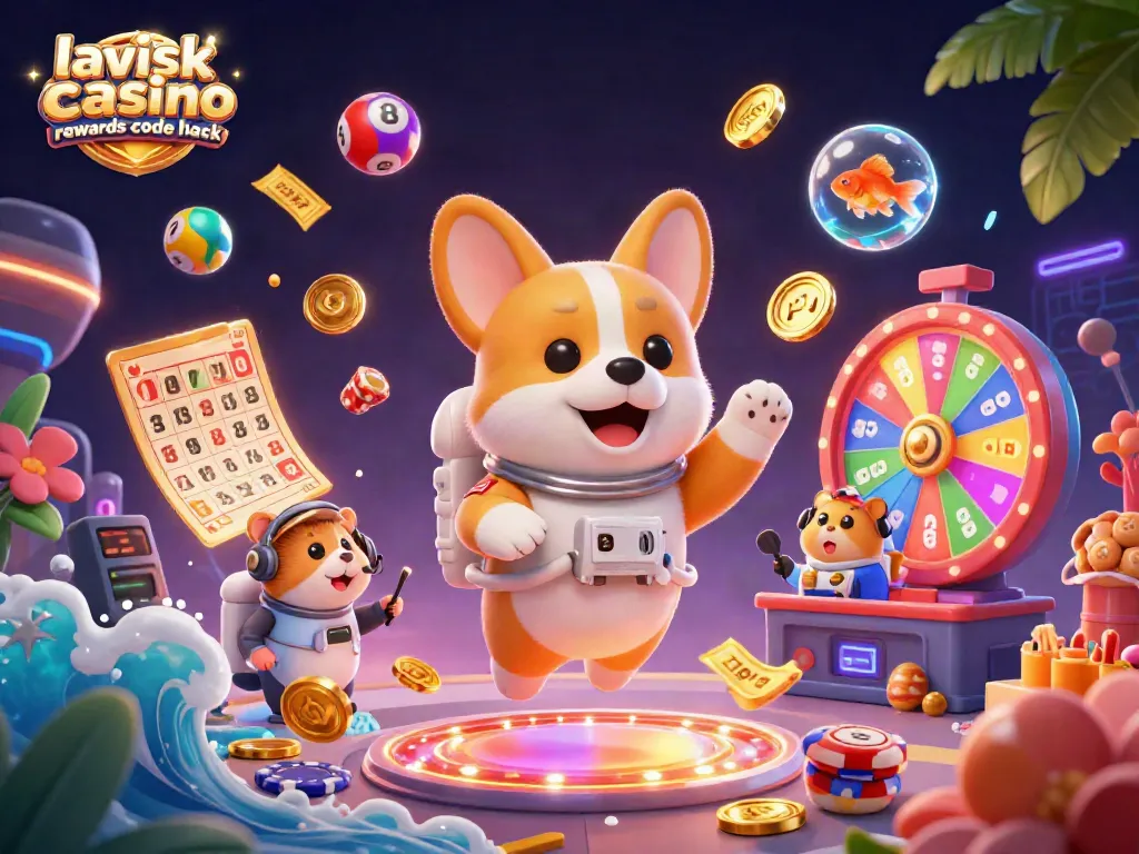 Engage with lavish luck casino rewards code hack in this vibrant 3D casino scene filled with excitement.