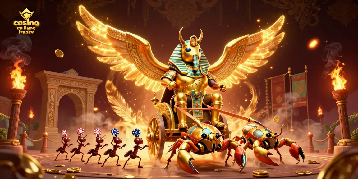 Découvrez l'univers dynamique des jeux de casino en ligne France avec des personnages interactifs et dorés.