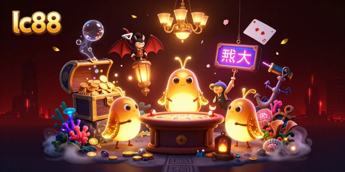 Experience lucent thrills at lc88's lively casino, featuring bioluminescent characters and glowing treasures.