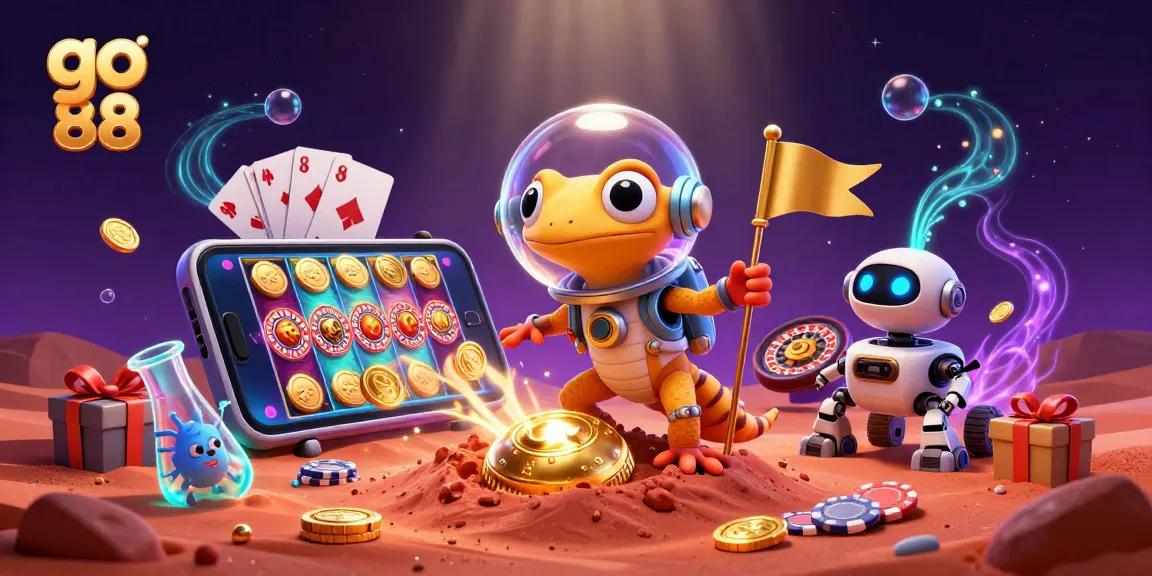 Experience thrilling games with go 88 as Martian gecko discovers a hidden casino on Mars.