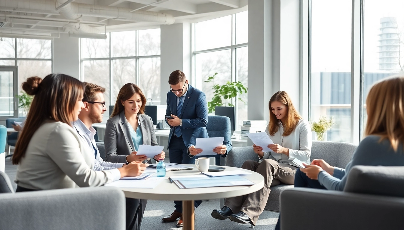 Engaging scene depicting Title Insurance Services with agents in action, emphasizing professionalism.