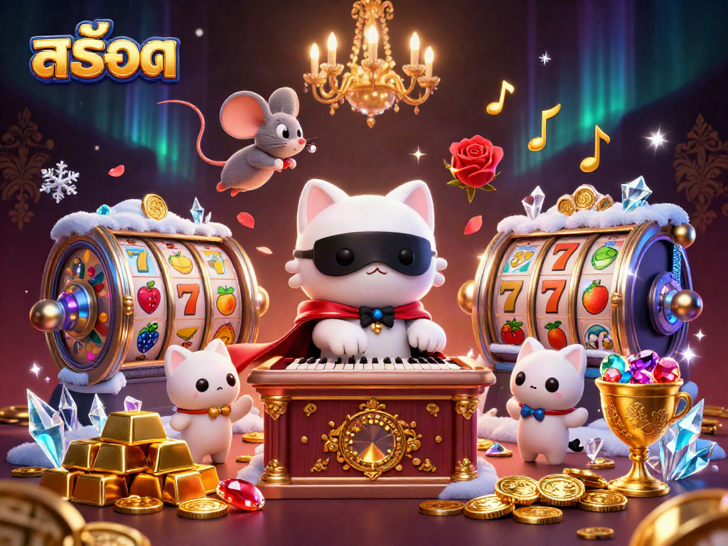 Engage with สล็อต gameplay featuring a mystical cat character and vibrant casino treasures.