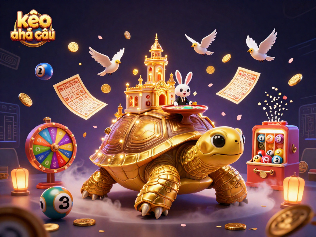 Experience the vibrant kèo nhà cái atmosphere with this 3D cartoon illustration showcasing exciting casino action.