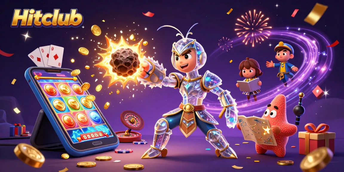 Hitclub offers thrilling gameplay with big wins in this immersive casino illustration.
