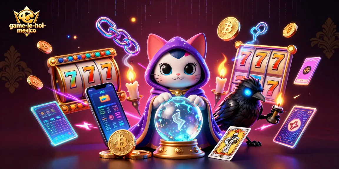 Experience the vibrant game-le-hoi-mexico with an enchanting fortune teller and dynamic slot game elements.