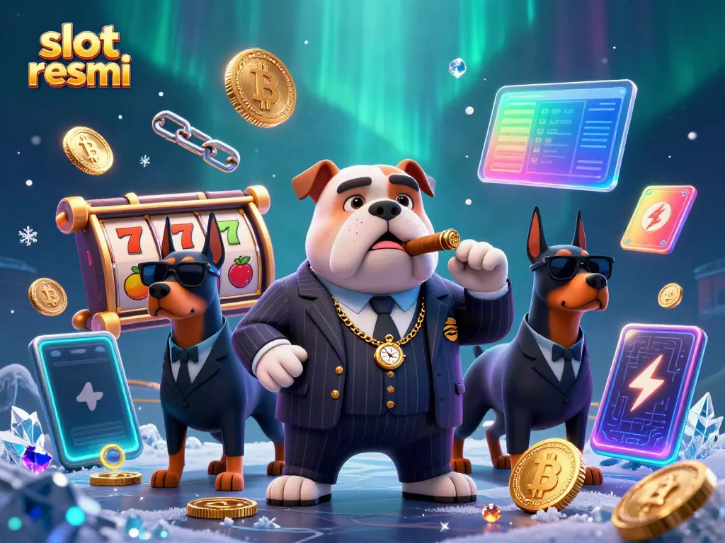 Experience excitement with slot resmi games featuring characters in a rich casino scene.