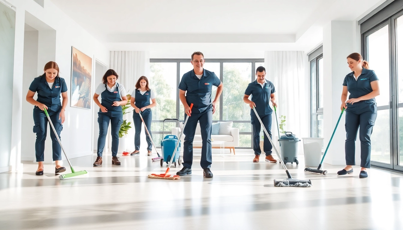 Efficient bond cleaning Logan service team demonstrating professionalism in an apartment setting.