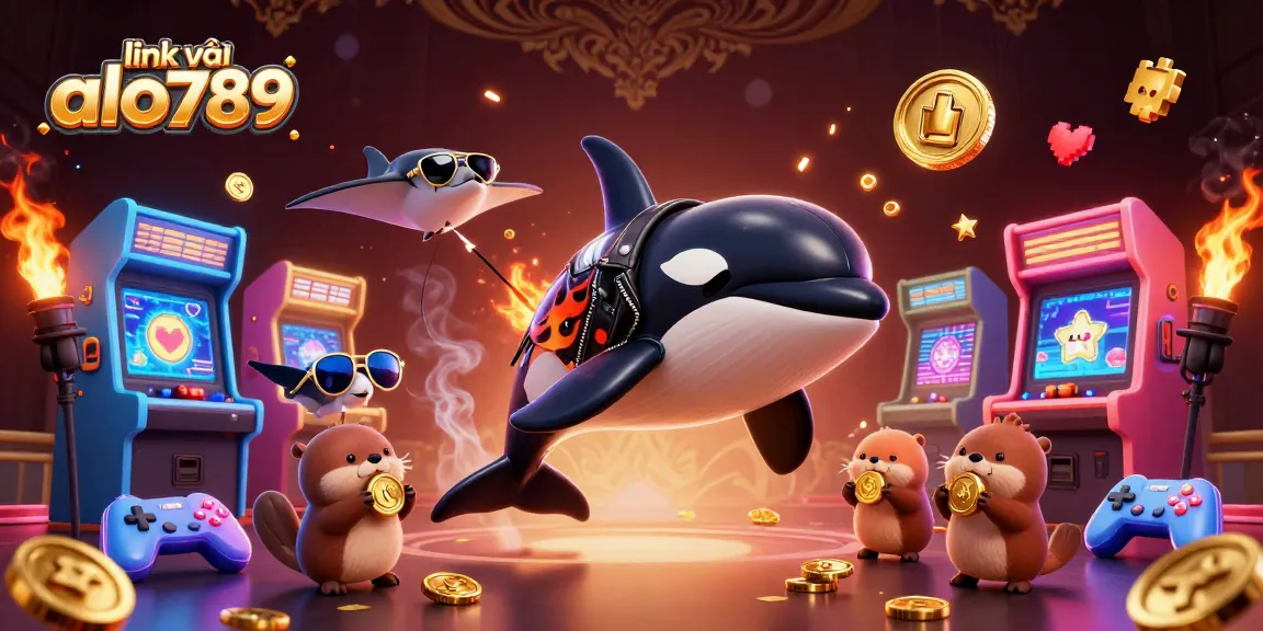 Engage in the thrilling gameplay with link vào alo789, featuring a dynamic scene of quirky characters immersed in a colorful casino atmosphere.