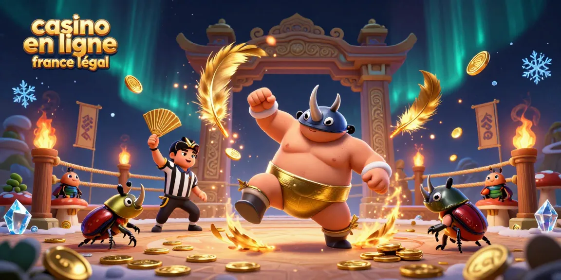 Jouez au casino en ligne légal en France avec des personnages colorés dans une scène dynamique et captivante.