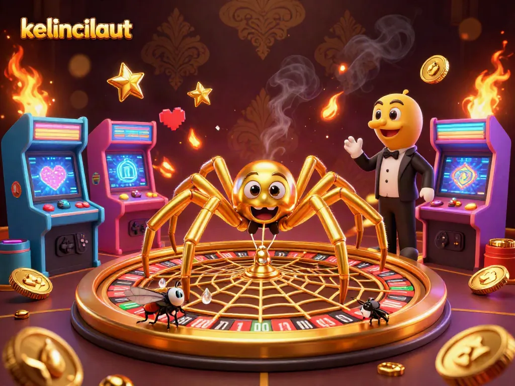 Watch kelincilaut players bet on an exciting roulette wheel in a dynamic gaming scene.