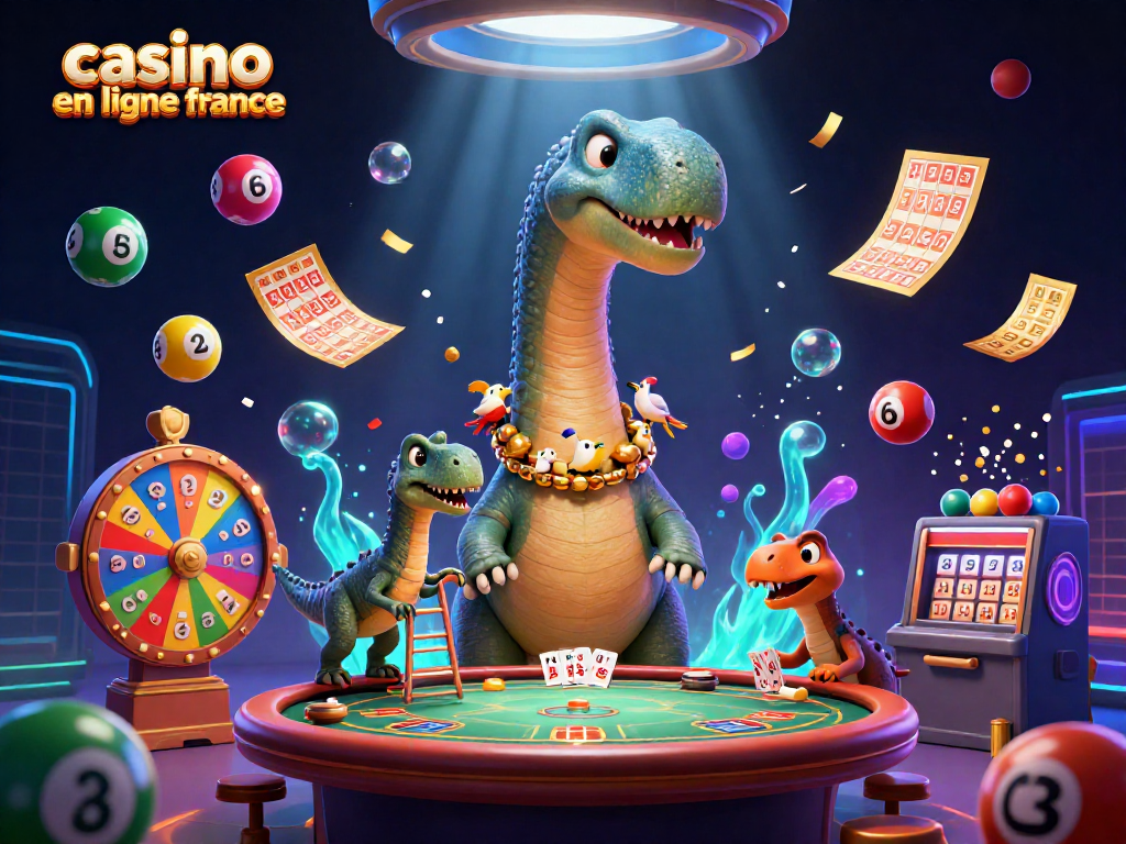 Découvrez des jeux de casino en ligne France animateurs comme un brontosaurus géant et un raptor malin.